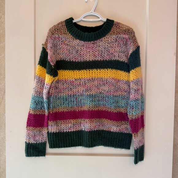 Heartloom S Multicolor Striped Knit Sweater Acrylic & Polyamide Blend - Picture 2 of 9